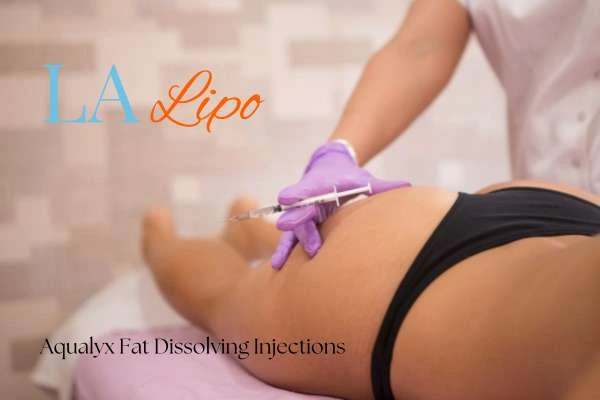 Woman having fat dissolving injections Potters Bar on thighs