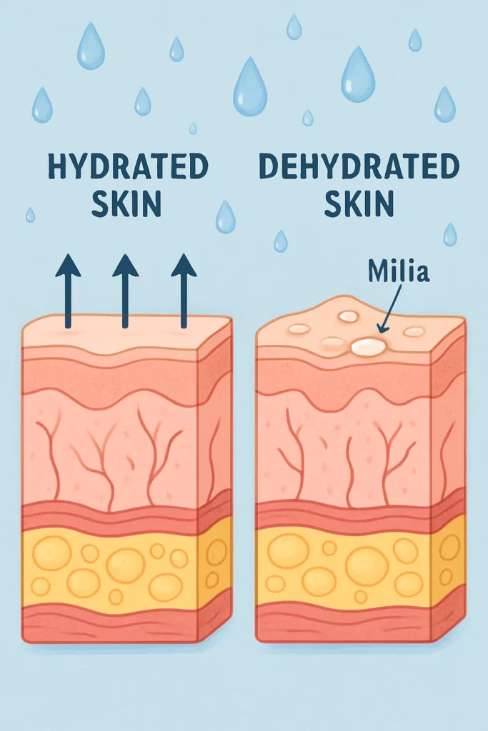 The importance of hydration and milia production Potters Bar