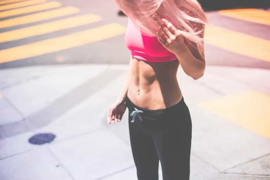 Woman with toned stomach after LA-EMS Body Sculpting Treatment Potters Bar