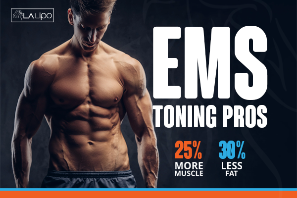 Image of man with sculpted stomach showing the fat loss and muscle gain of LA-EMS Body Sculpting Treatment Potters Bar