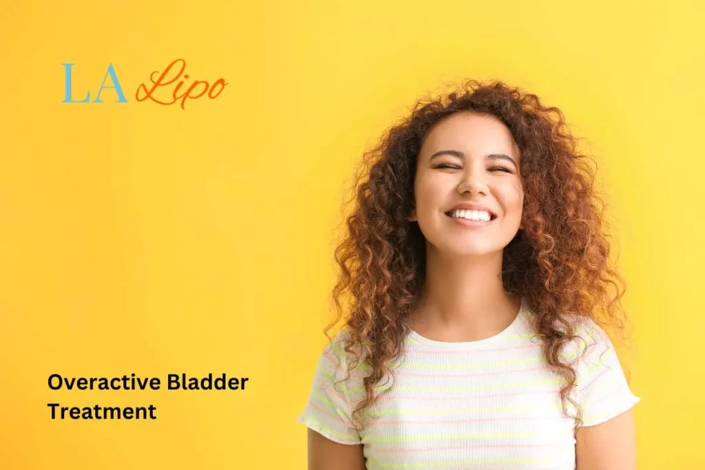 woman smiling about overactive bladder treatment Potters Bar solutions