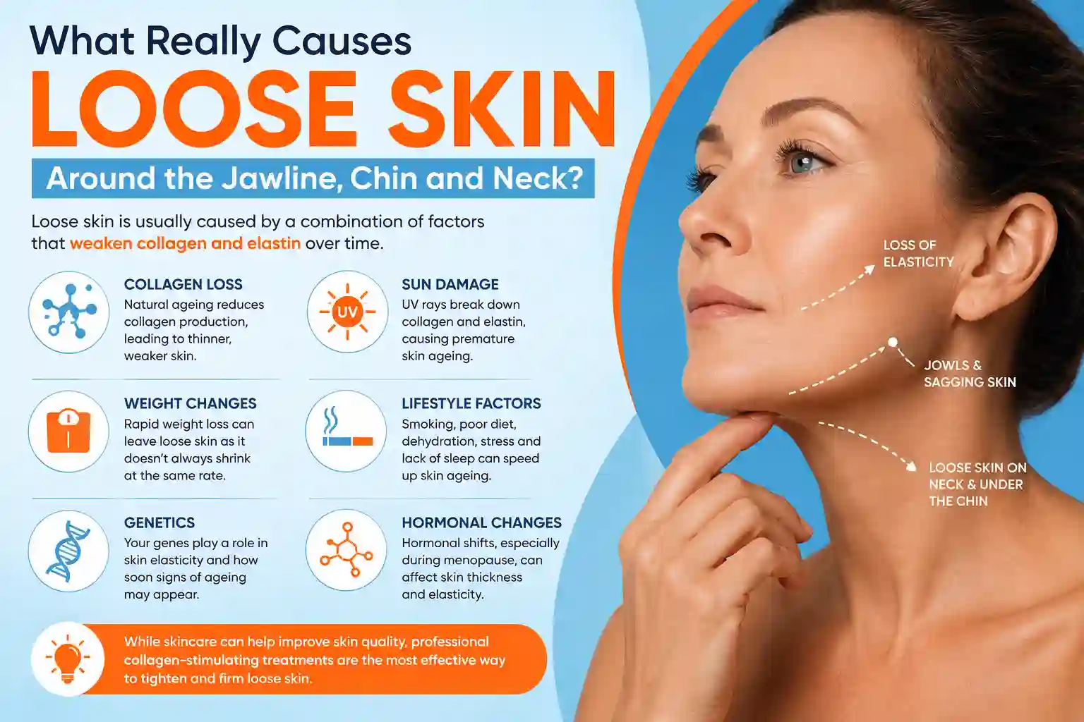 What Really Causes Loose Skin Around the Jawline, Chin and Neck Potters Bar?